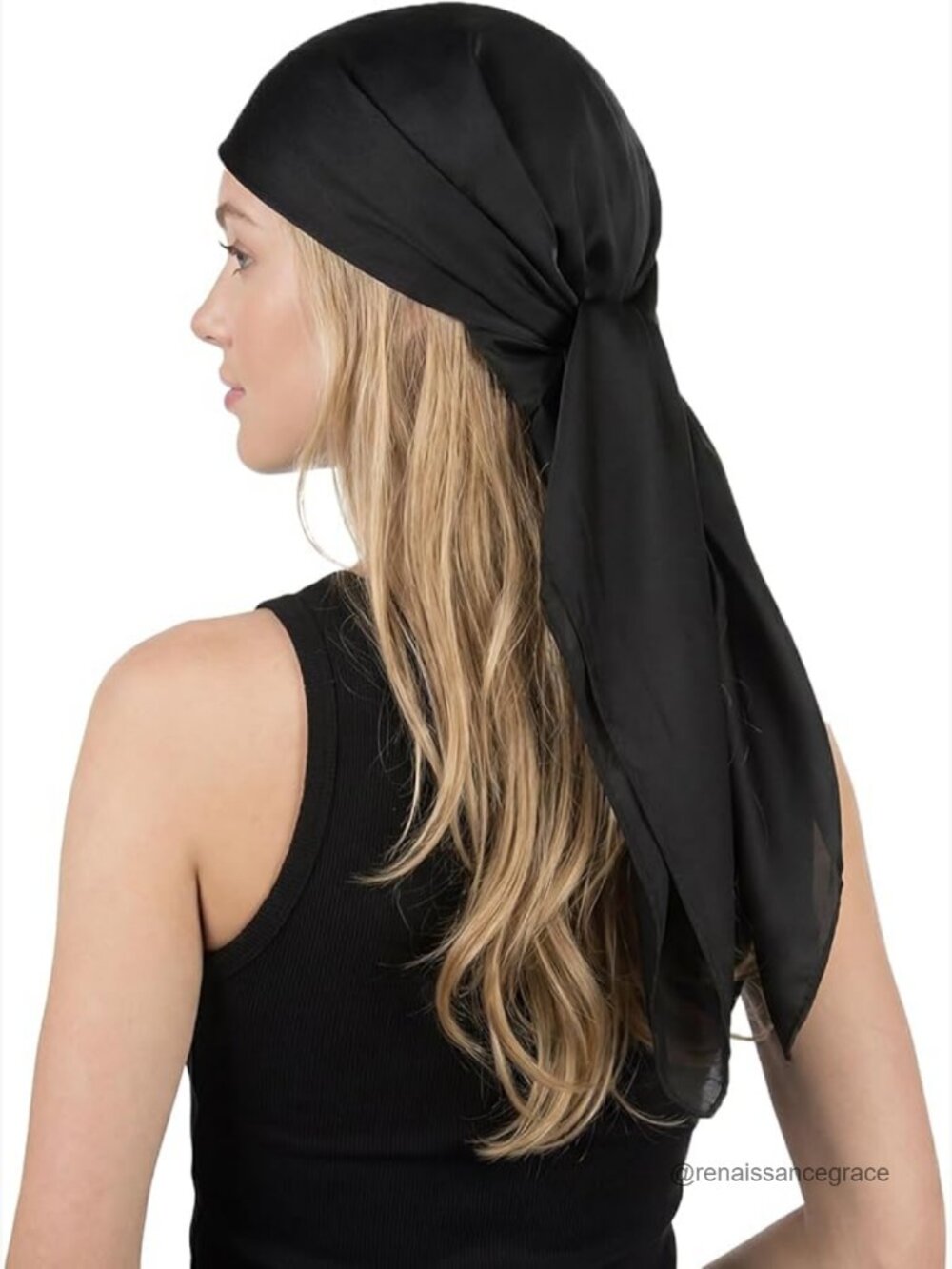 35 Inch Square Silk-Like Scarf, Lightweight Polyester, Versatile Head Wrap